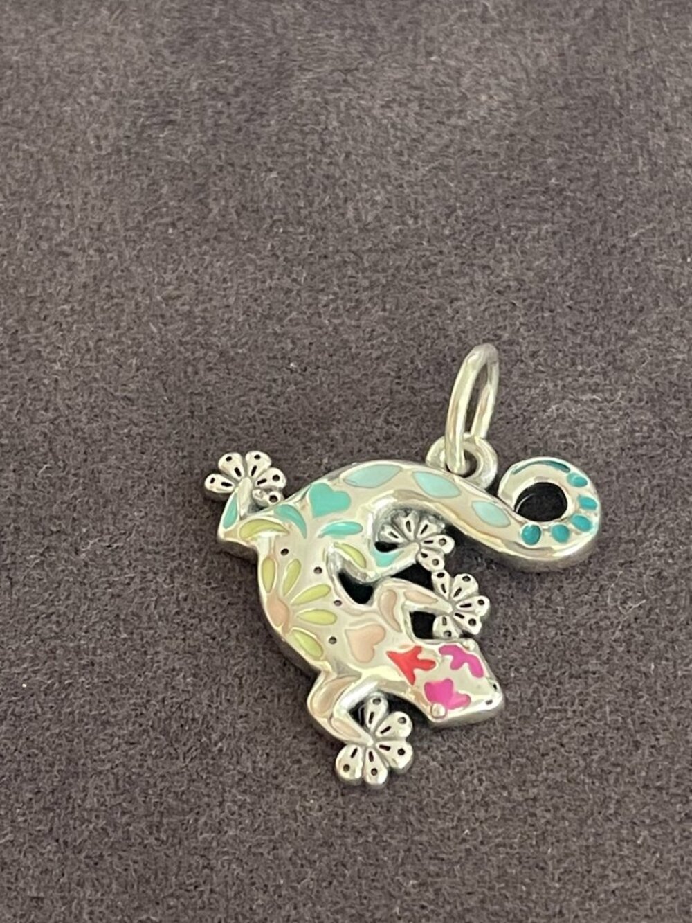 James Avery Enamel Festive Gecko Charm